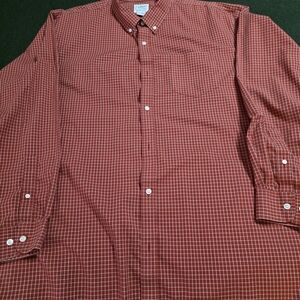 L.L. Bean Men's Wine Plaid Button Down Shirt